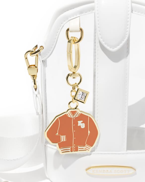Varsity Jacket Enamel Gold Bag Charm