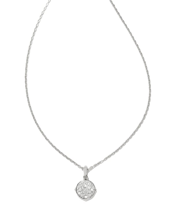 Matilda 14k White Gold Pendant Necklace in White Diamond