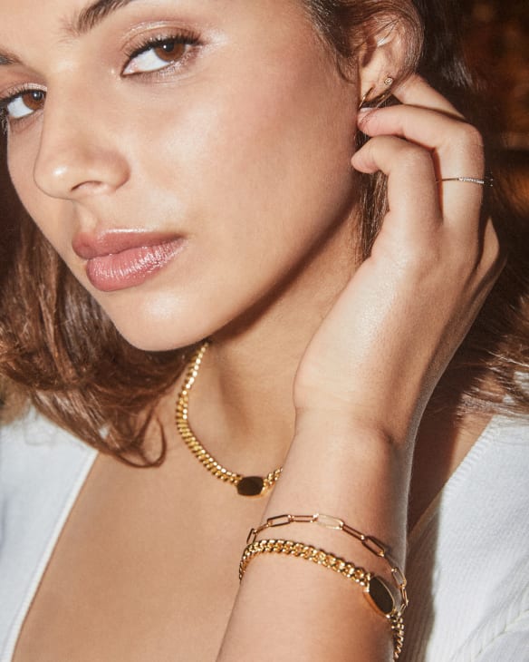 Large Paperclip Chain Bracelet in 18k Gold Vermeil