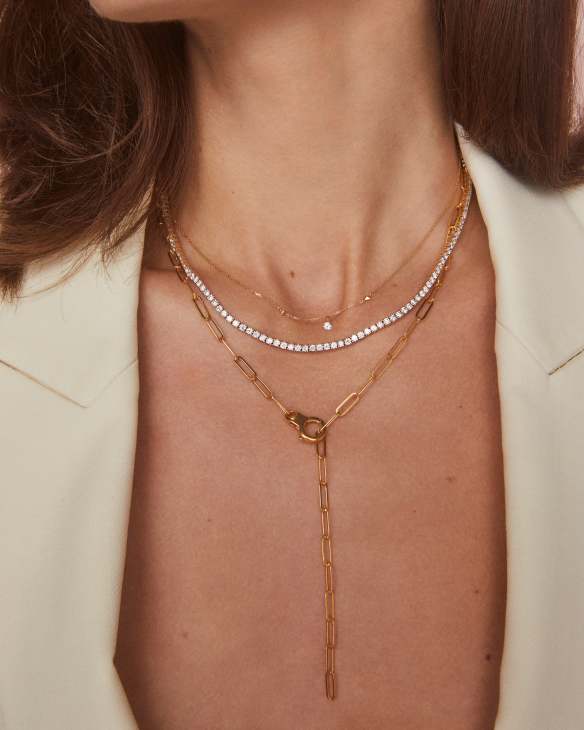 22 Inch Large Paperclip Chain Necklace in 18k Gold Vermeil
