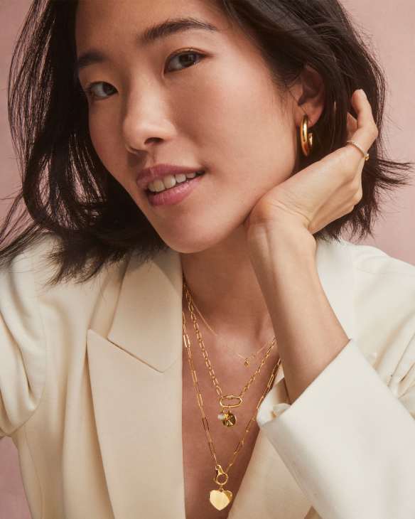 Medium Bold Tube Hoop Earrings in 18k Gold Vermeil