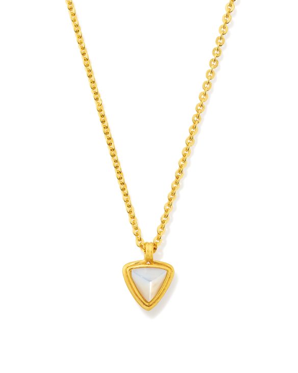 Morgan 18k Gold Vermeil Pendant Necklace in Ivory Mother-of-Pearl