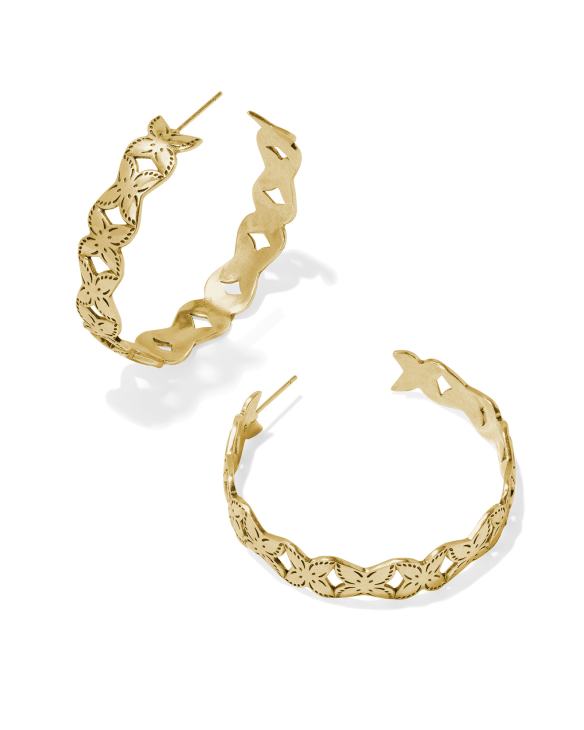 Keziah Hoop Earrings in Vintage Gold