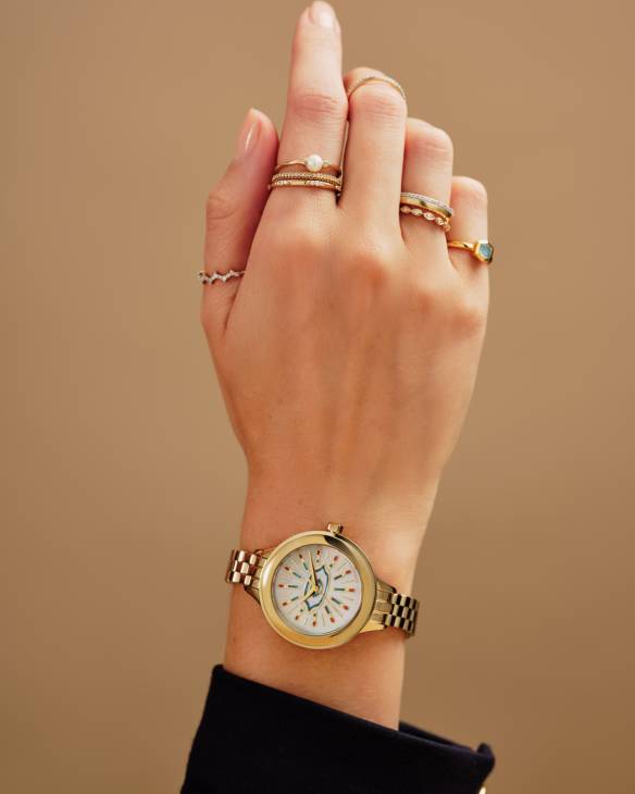 Eye Alex Gold Tone Stainless Steel 35mm Narrow Watch