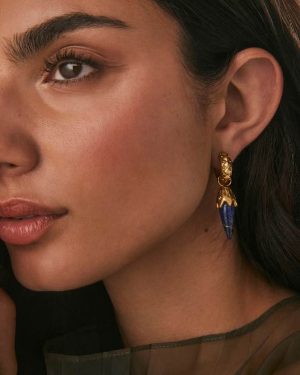 Catherine Vintage Gold Convertible Huggie Earrings