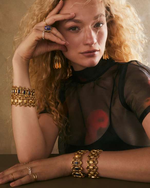 Catherine Vintage Gold Statement Bracelet