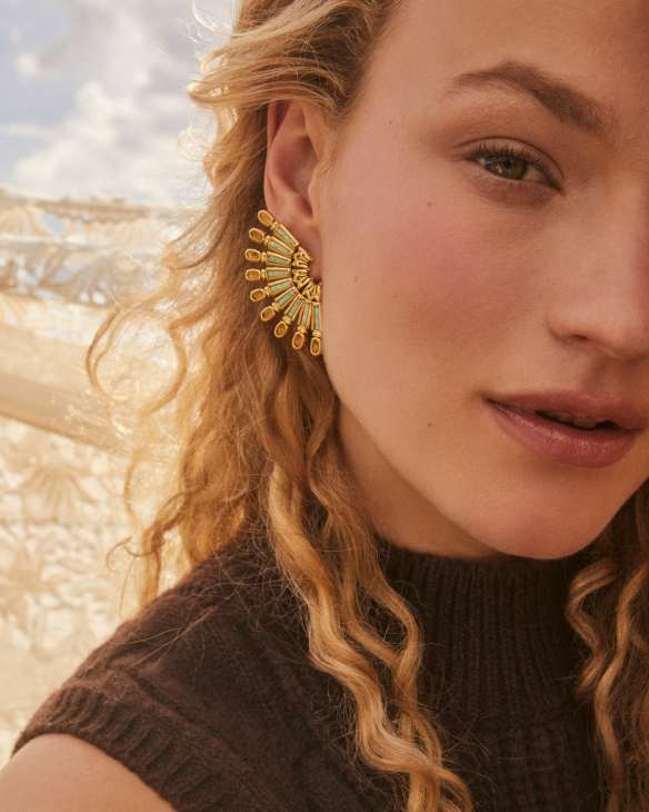 Catherine Vintage Gold Statement Earrings