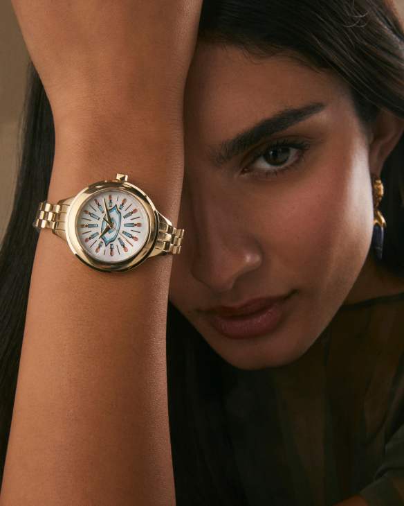 Eye Alex Gold Tone Stainless Steel 35mm Narrow Watch