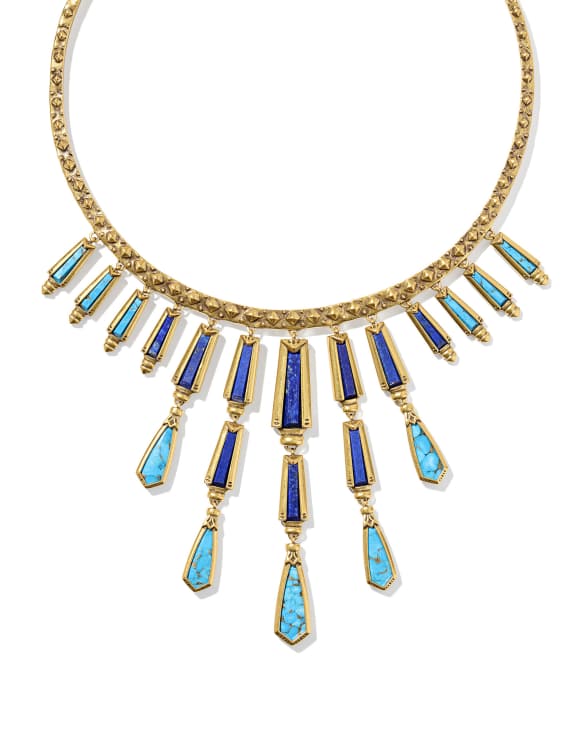 Catherine Vintage Gold Tiered Statement Necklace