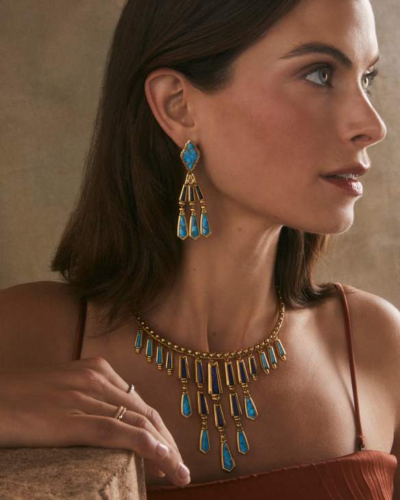 Catherine Vintage Gold Tiered Statement Necklace