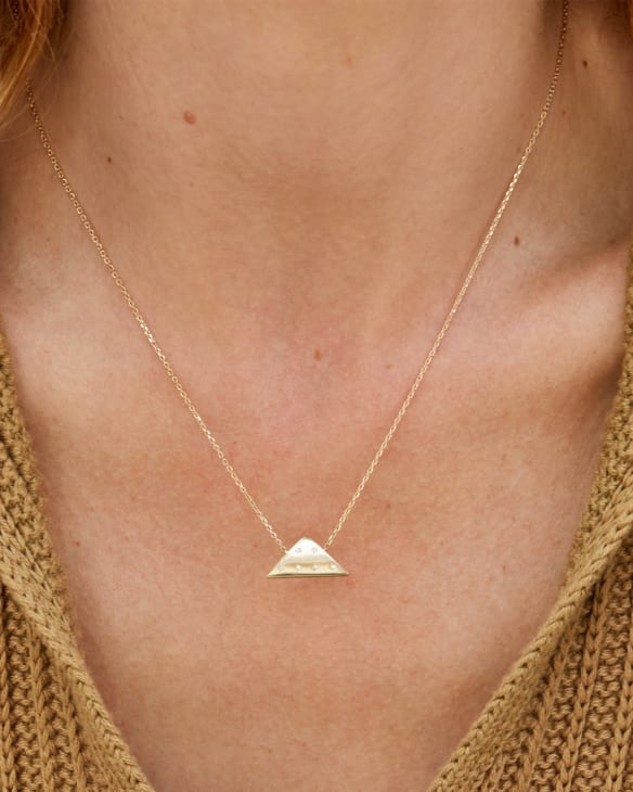 Folds of Honor Pendant Necklace in Gold