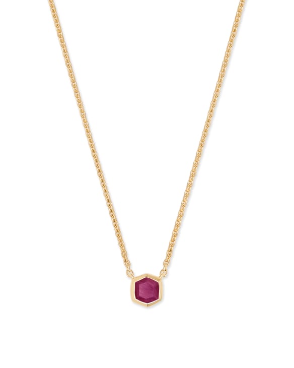 Davie 18k Gold Vermeil Pendant Necklace in Ruby