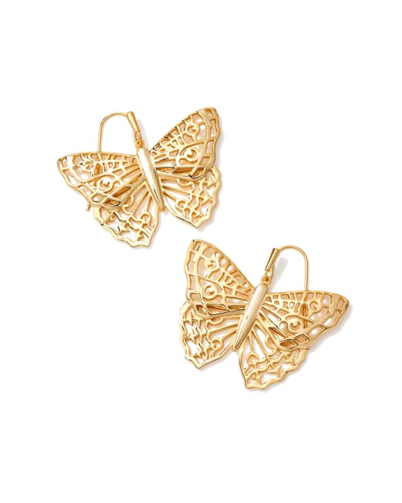 Hadley Butterfly Drop Earrings in Silver