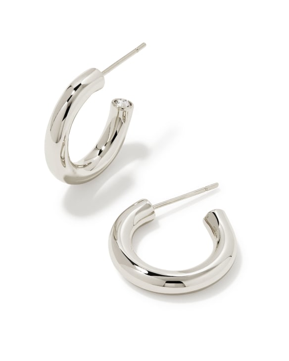 Colette Huggie Earrings in Silver