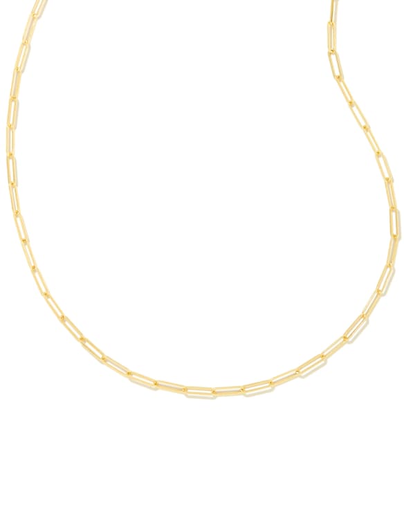 15 Thin Chain Necklace in 14k Yellow Gold