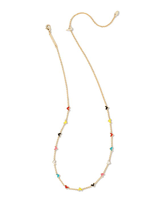 Haven Heart Gold Strand Necklace in Multi Mix