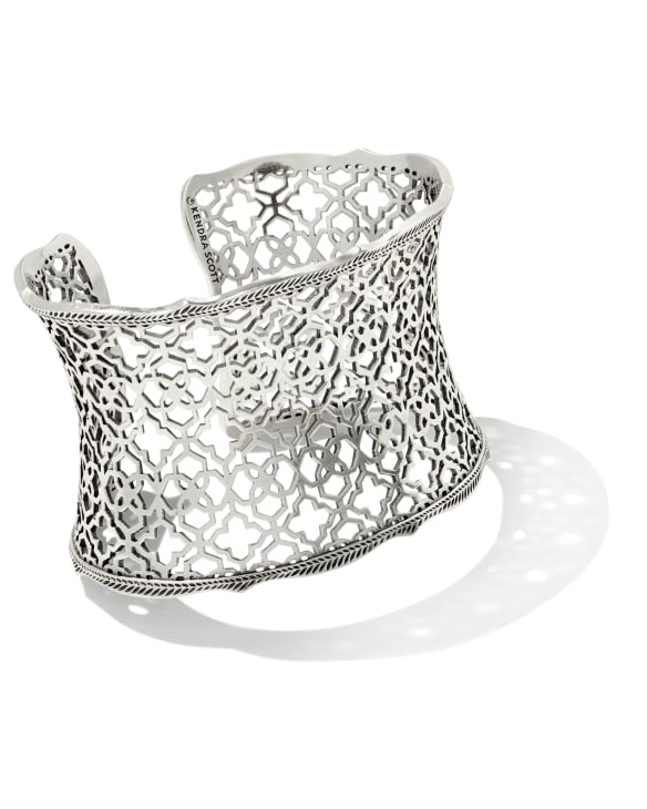 Candice Gold Cuff Bracelet in Silver Filigree Mix