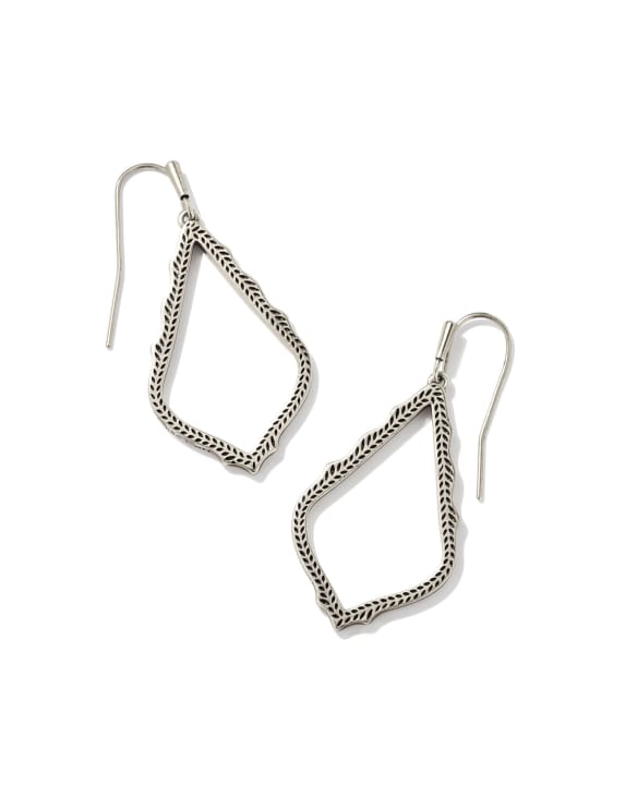 Sophia Drop Earrings in Vintage Silver