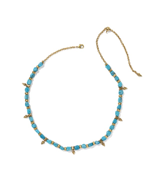 Shera Vintage Gold Beaded Necklace
