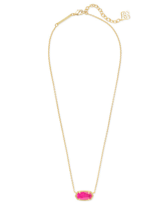 Elisa Gold Pendant Necklace in Azalea Illusion