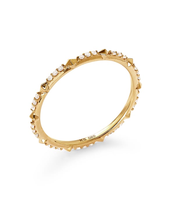 Astrid 14k Yellow Gold Ring in White Diamond