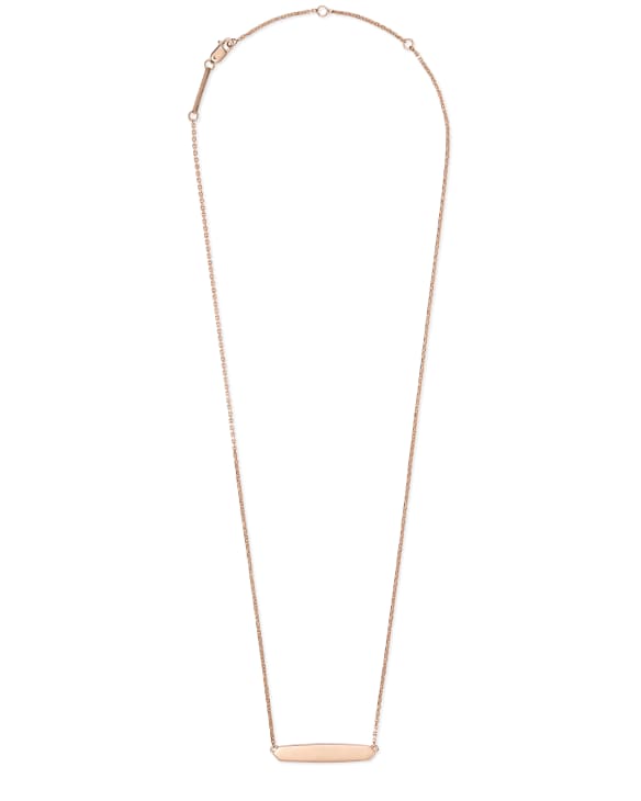 Mattie Bar Pendant Necklace in 18k Rose Gold Vermeil
