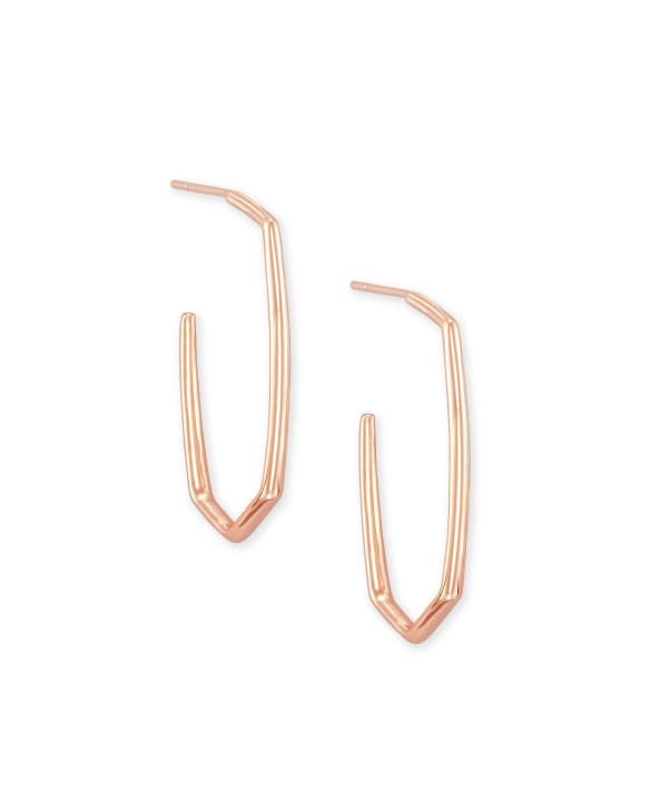 Ellen Hoop Earrings In 18k Rose Gold Vermeil