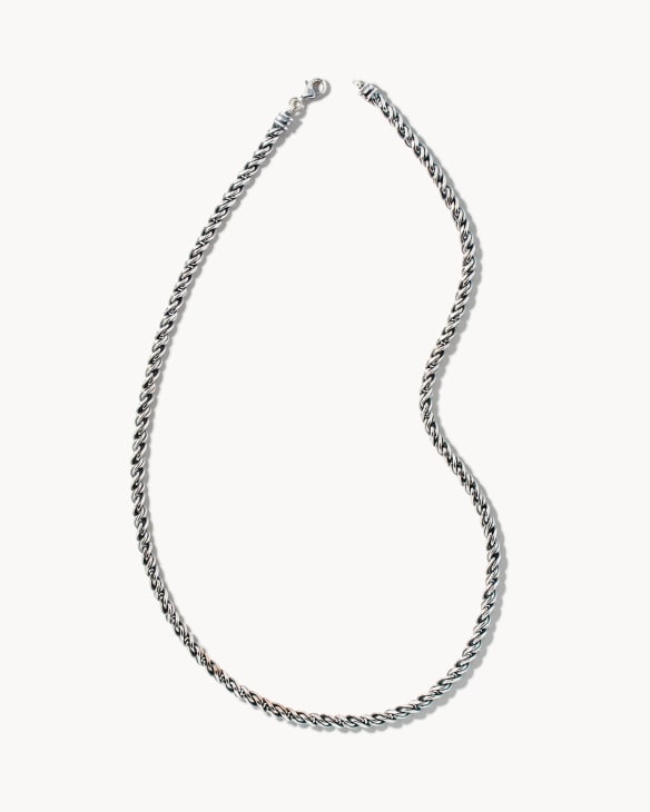 Beck Rope Chain Necklace in Oxidized Sterling Silver