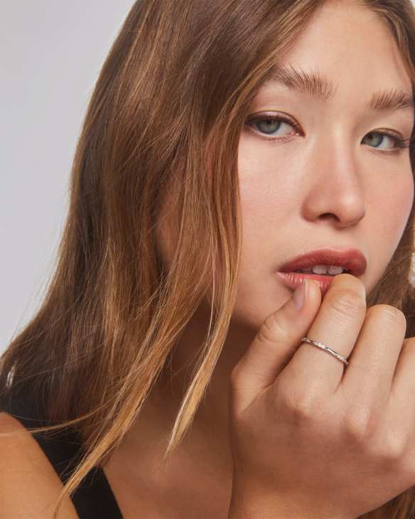 0.19 ct Posey 14k Yellow Gold Band Ring in White Diamonds