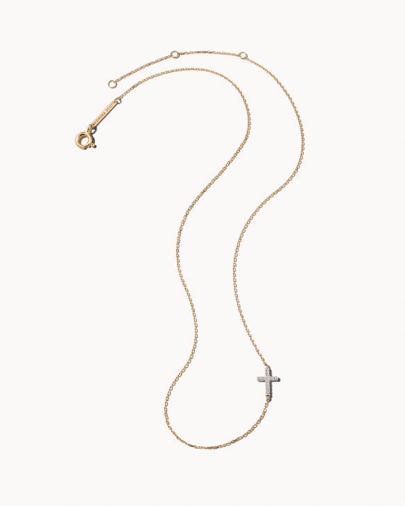 Cross Strand Necklace in 14k Yellow Gold