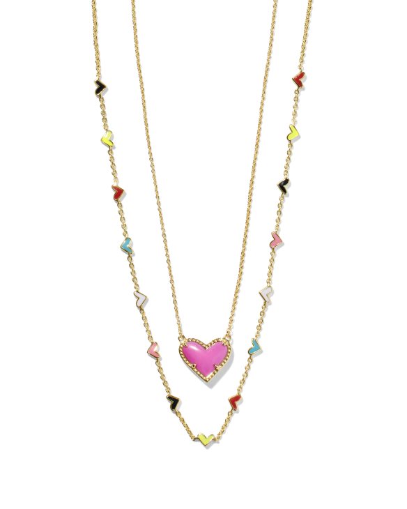 Heart Necklace Layering Set