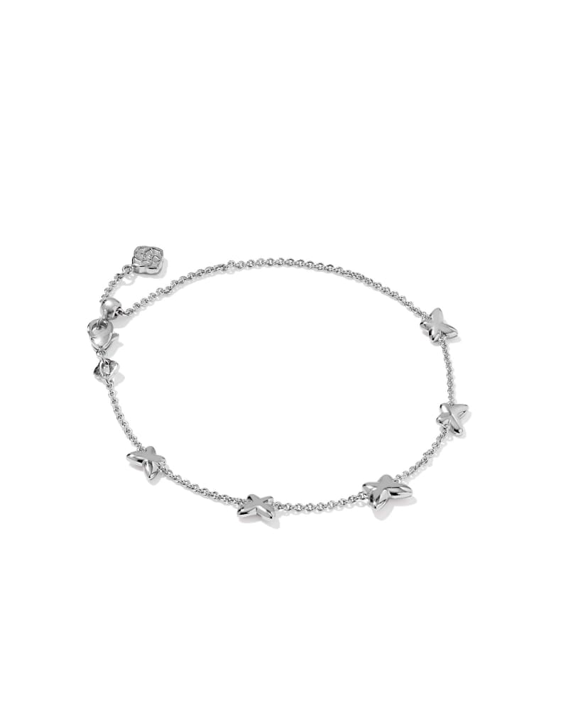 Lillia Butterfly Silver Enamel Strand Necklace