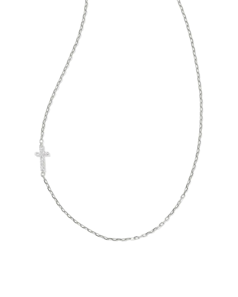 Cross Inline Band Ring in Sterling Silver