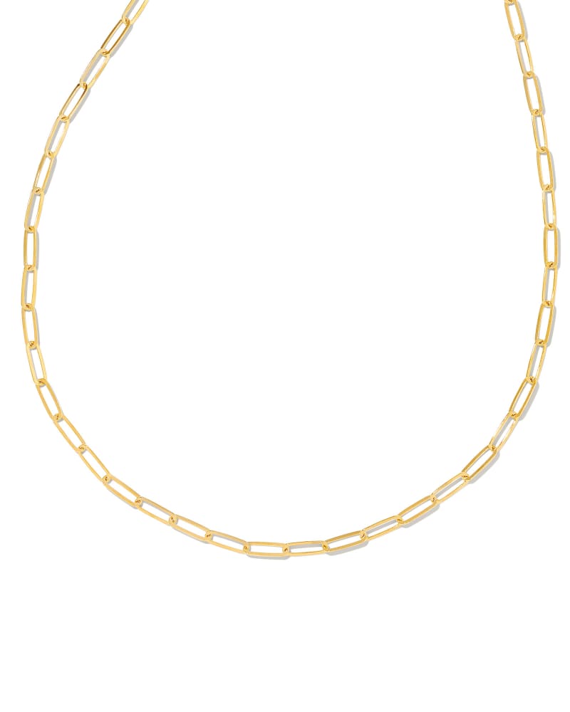 22 Inch Large Paperclip Chain Necklace in 18k Gold Vermeil