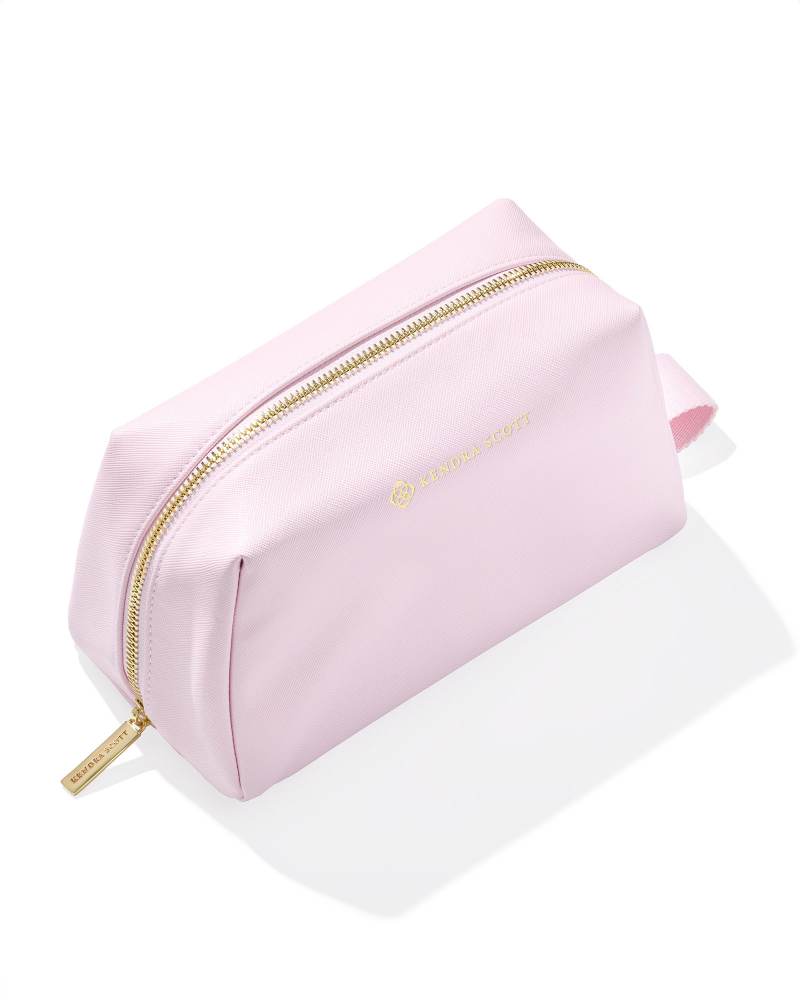 Small Cosmetic Zip Case in Pink