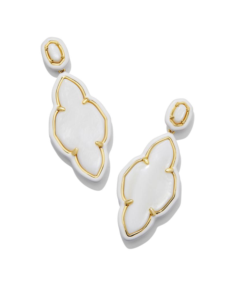 Abbie Enamel Frame Statement Earrings