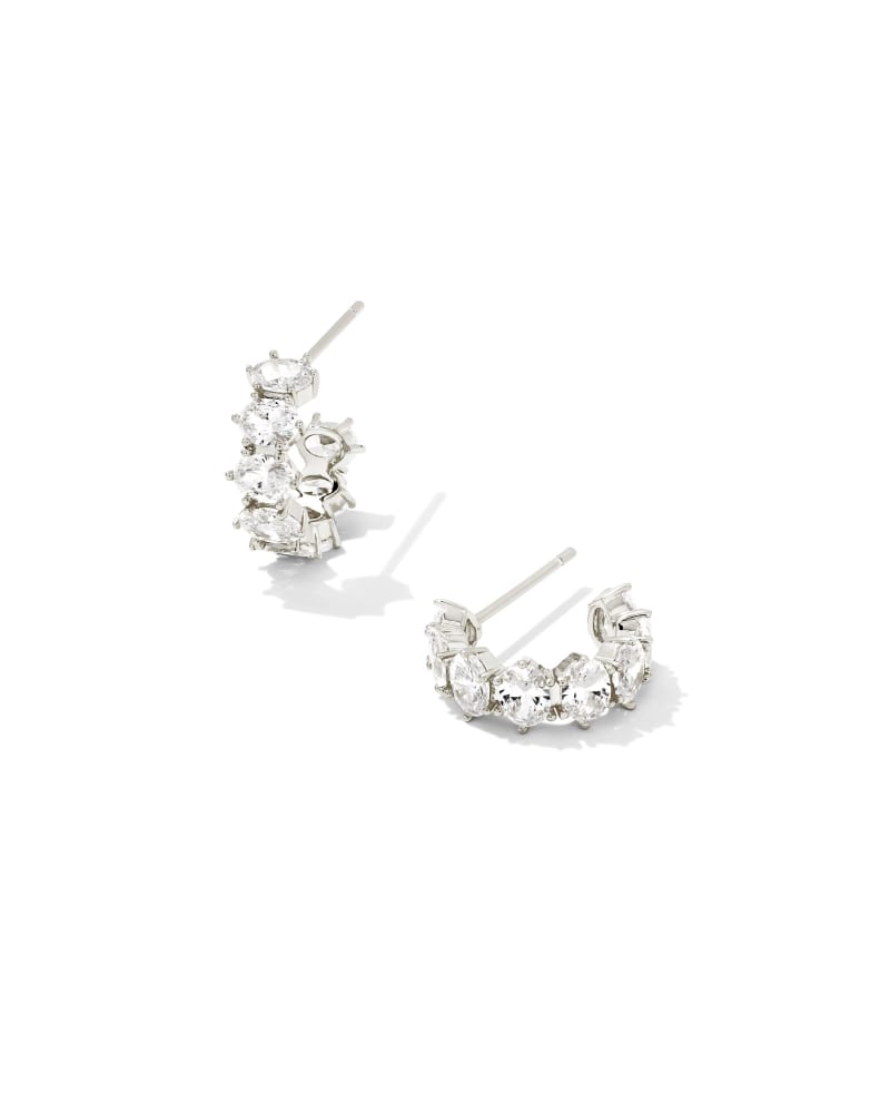 Cailin Gold Crystal Stud Earrings in White Crystal | Kendra Scott