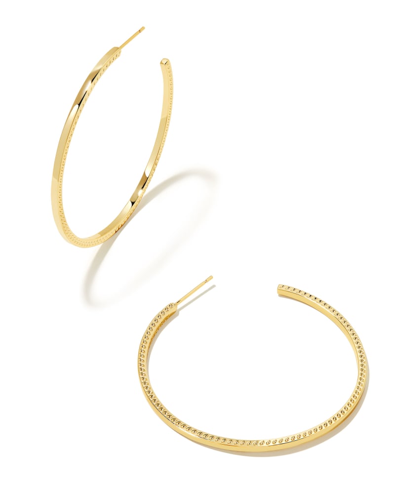 Sylvie Large Hoop Earrings in Gold
