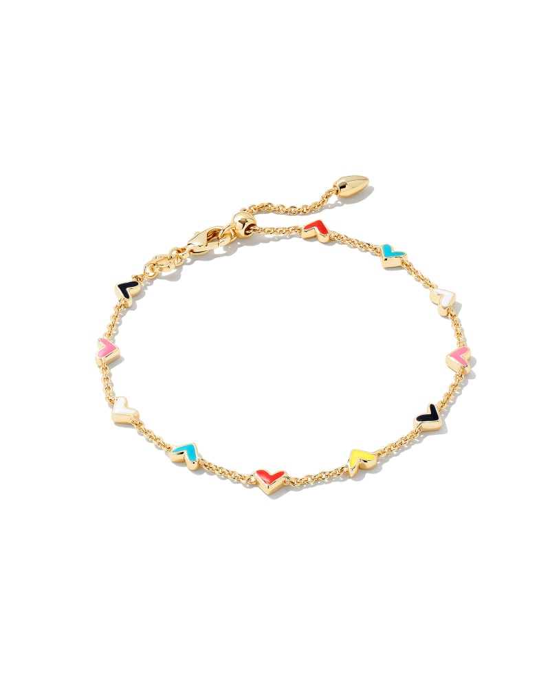 Haven Heart Chain Bracelet in Multi Mix