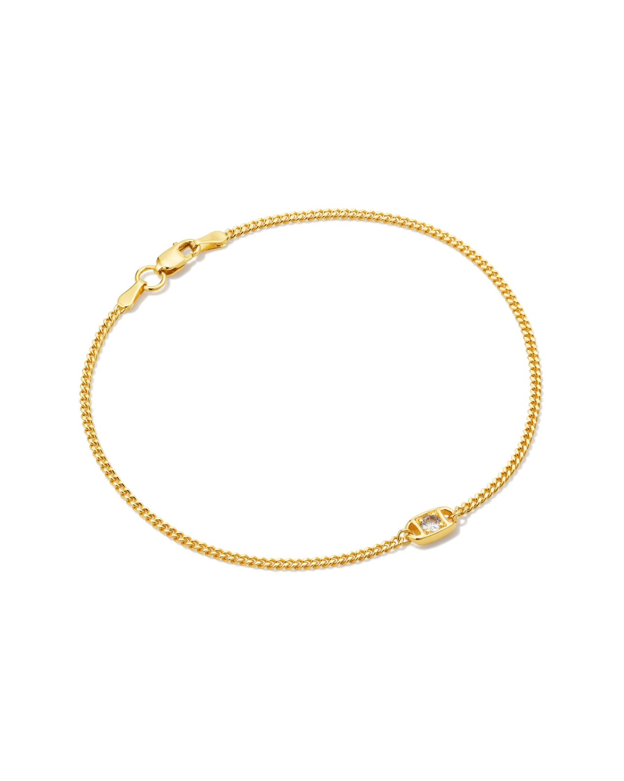 Jess Lock Chain Bracelet in Gold