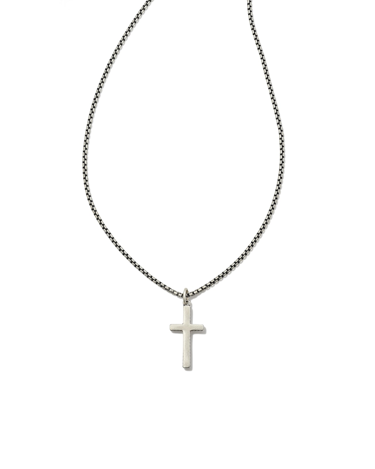 Cross Necklace in Oxidized Sterling Silver