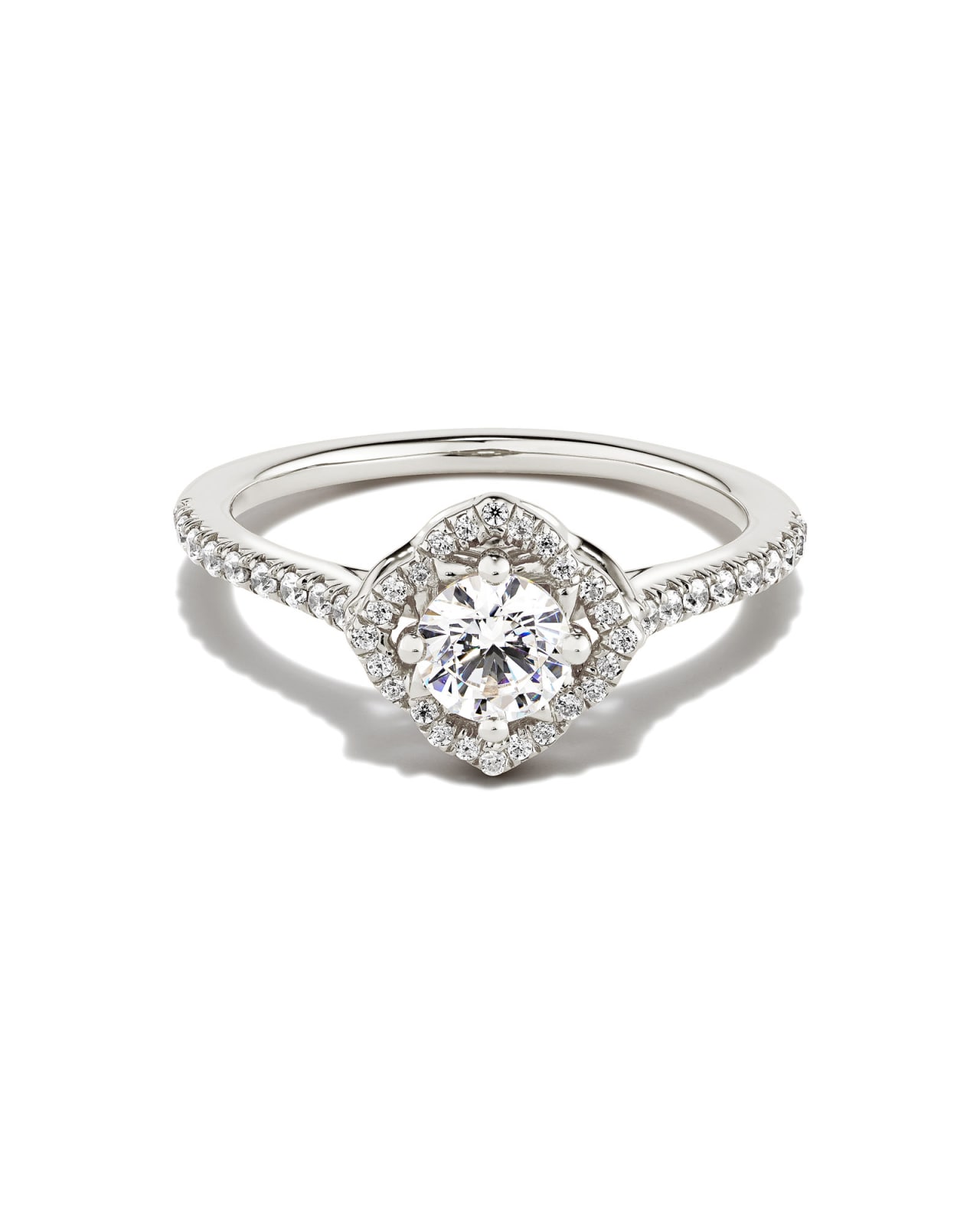 Signature Engagement Ring in 14k White Gold image number 0