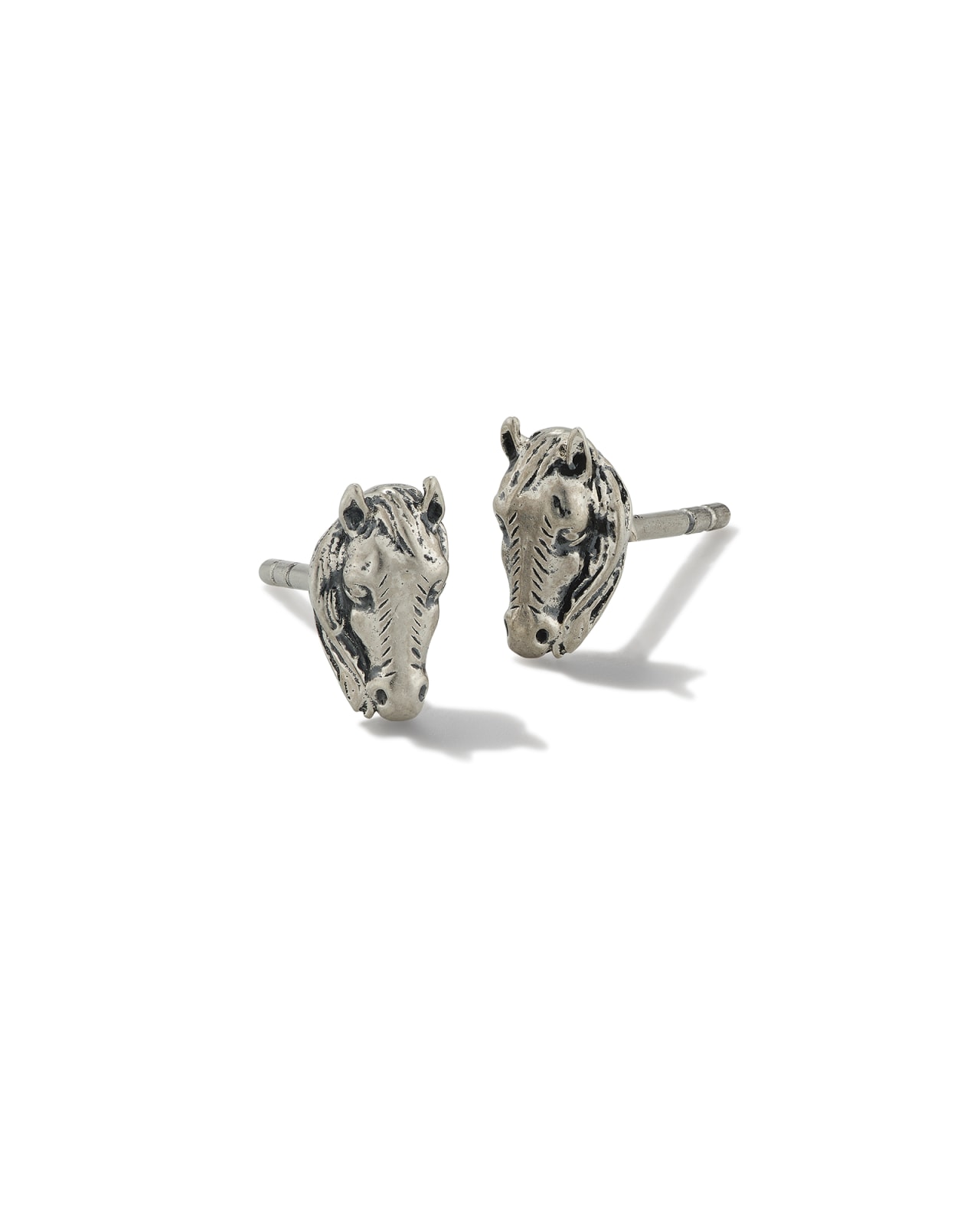 Tiny Beau Stud Earrings in Oxidized Sterling Silver image number 0