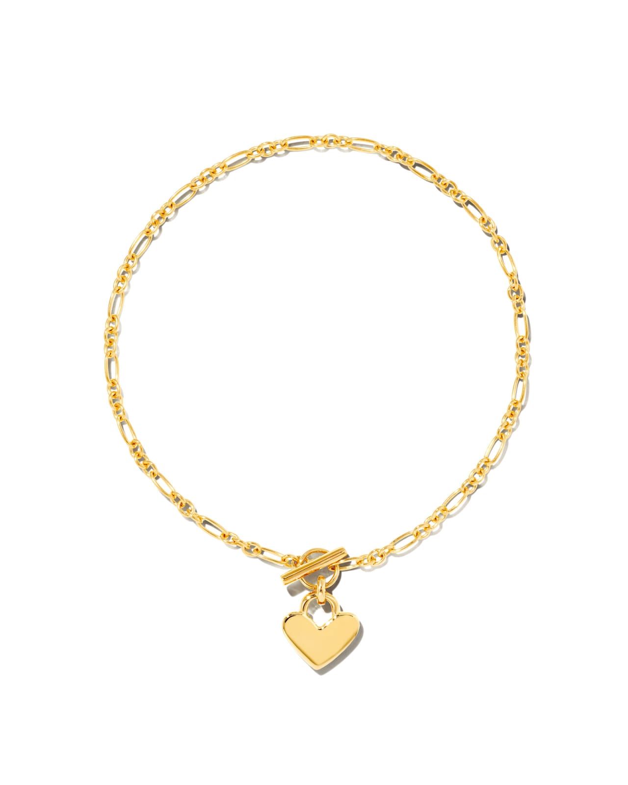 18 kt yellow gold rope charm bracelet with heart