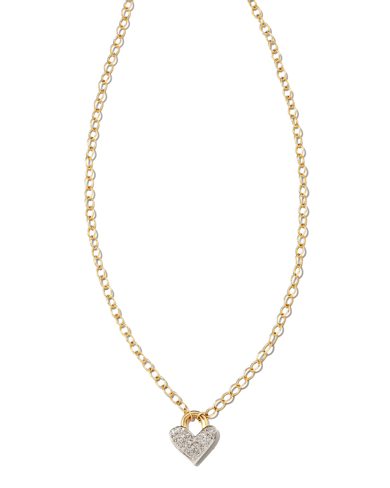 14kt Gold Diamond Padlock Necklace