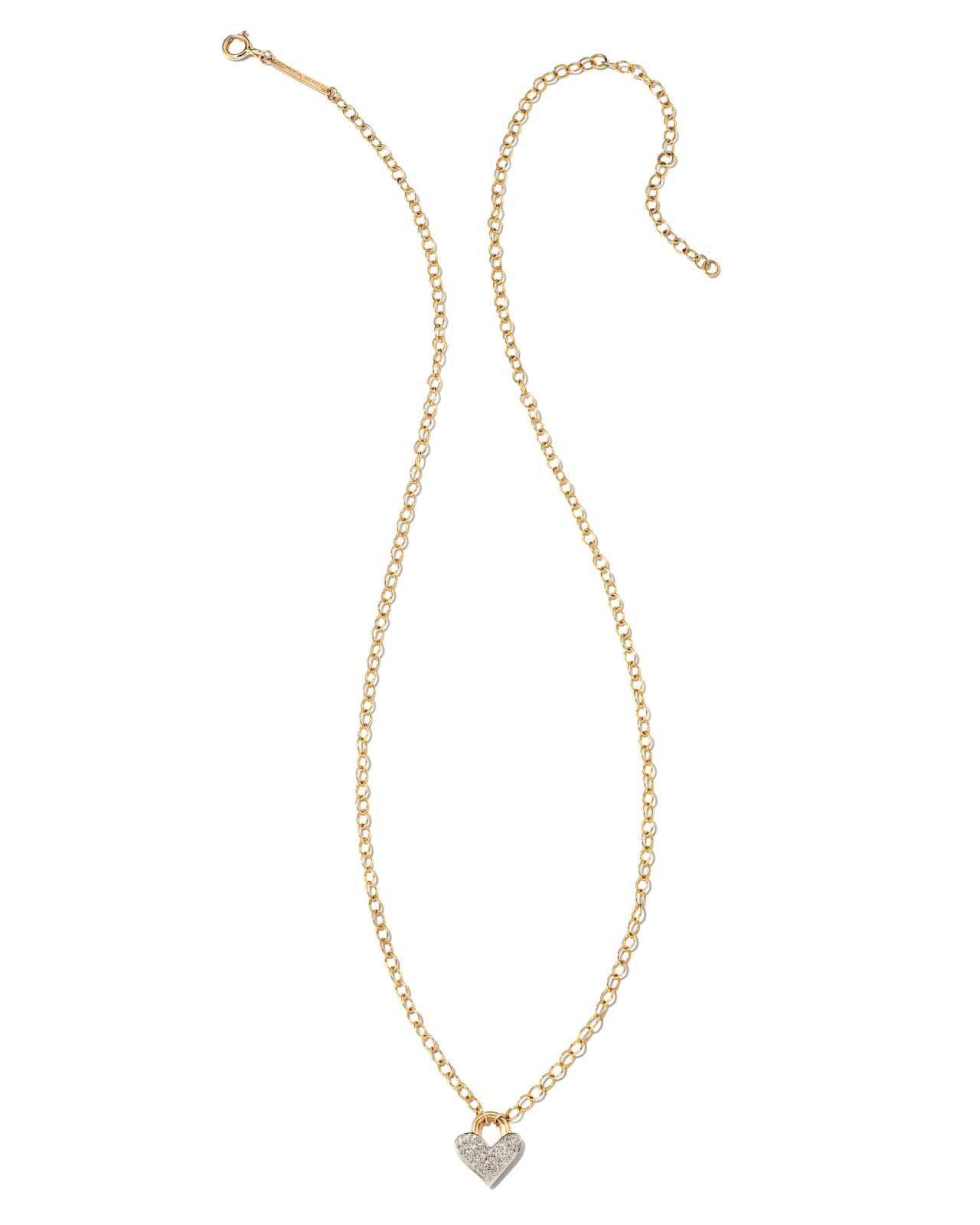 14kt Gold Diamond Padlock Necklace