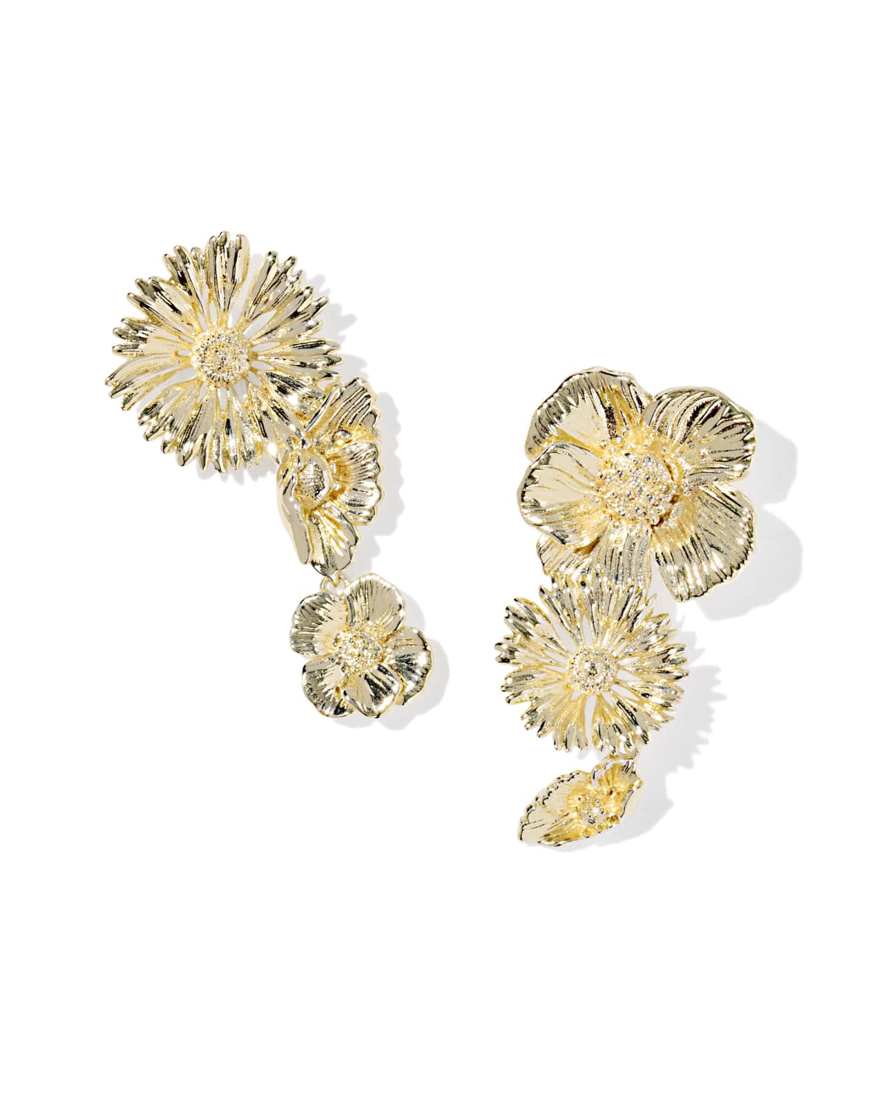 Cailey&nbsp;Flower Gold Statement Earrings image number 0