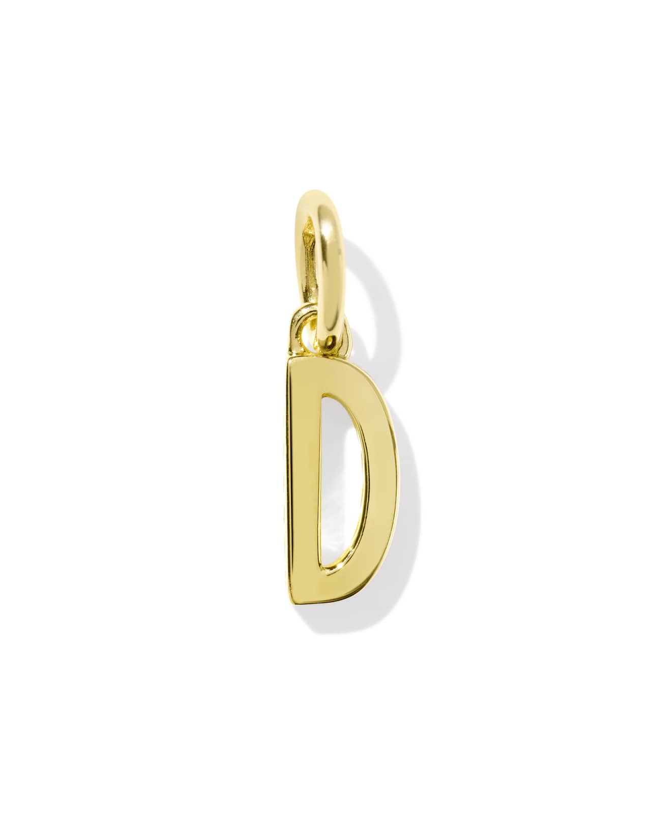 Metal Letter D 18k Gold Vermeil Charm image number 0