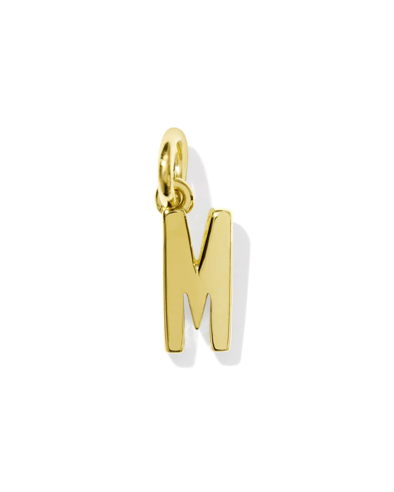 Metal Letter M 18k Gold Vermeil Charm image number 0