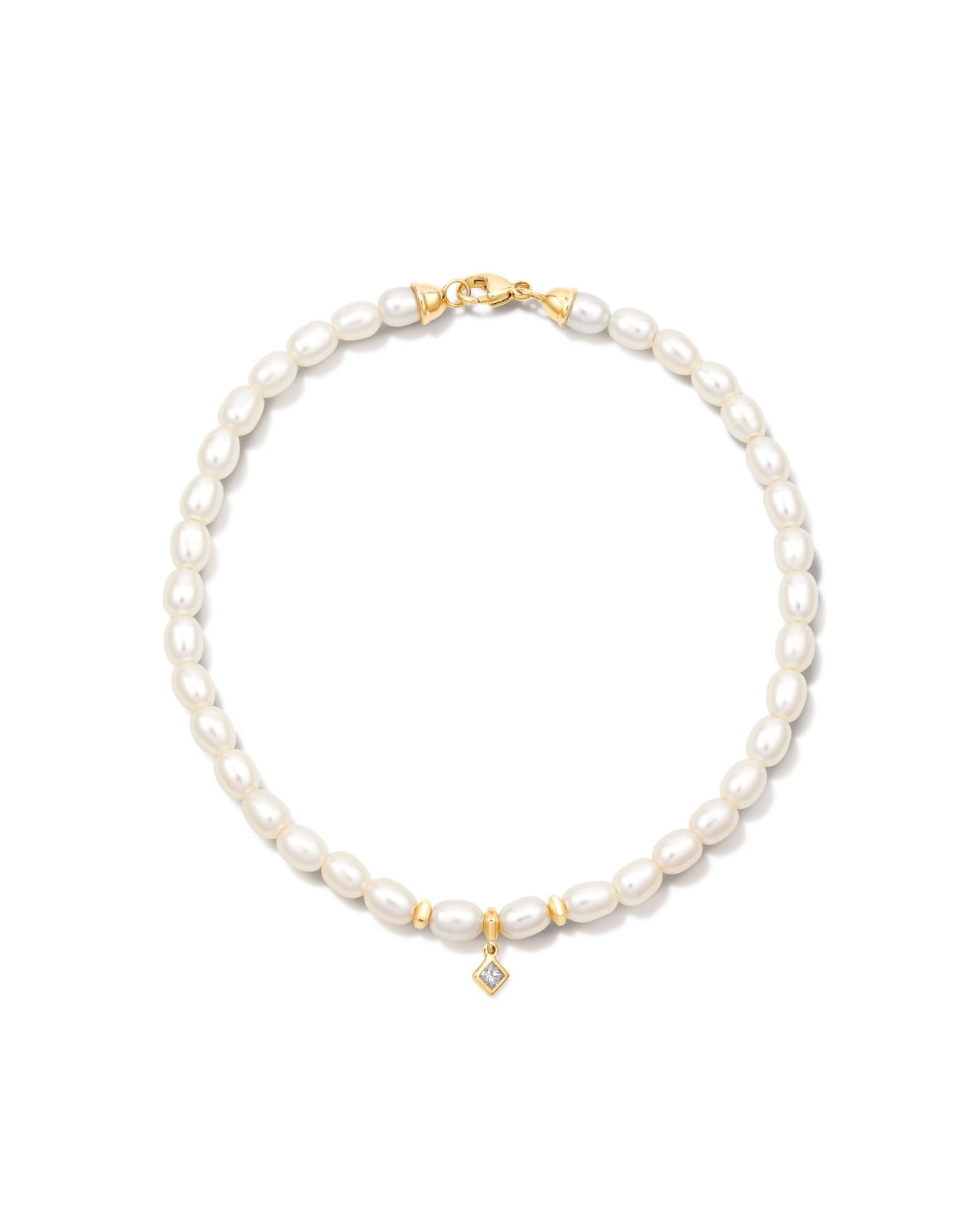 Michelle 14k Yellow Gold Pearl Bracelet in White Pearl image number 0